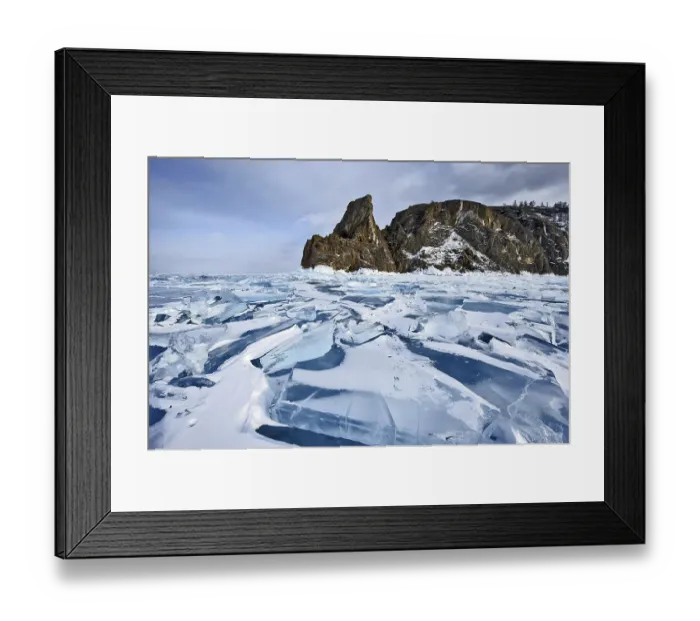 Framed Print : Ice chaos, Lake Baikal, Olkhon Island