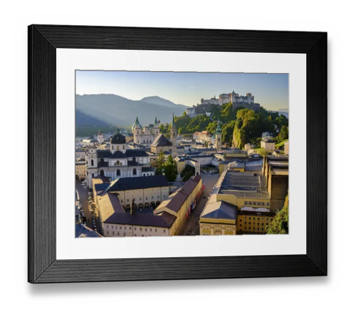 Framed Print : City view, Old Town and Hohensalzburg Fortress