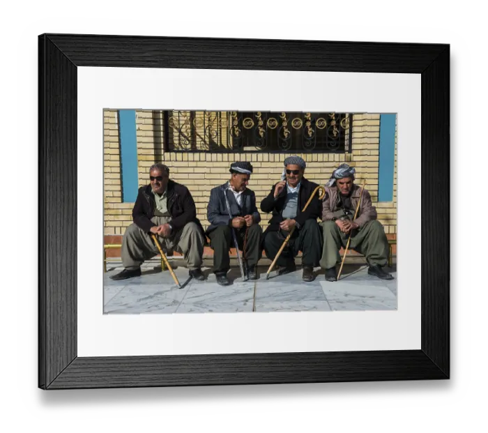 Framed Print : Local men in the bazaar of Sulaymaniyah