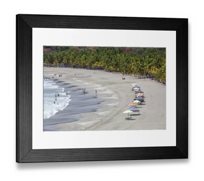 Framed Print : Sandy beach with palm trees, Playa Carrillo Framed Print : Sandy beach with palm trees, Playa Carrillo