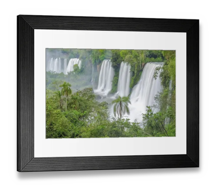 Framed Print : Iguazu Falls, waterfall cascades on the Argentina side