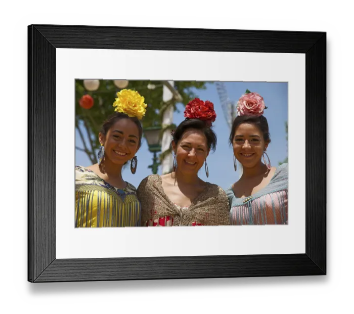 Framed Print : Flamenco dancers at the Feria de Abril Framed Print : Flamenco dancers at the Feria de Abril