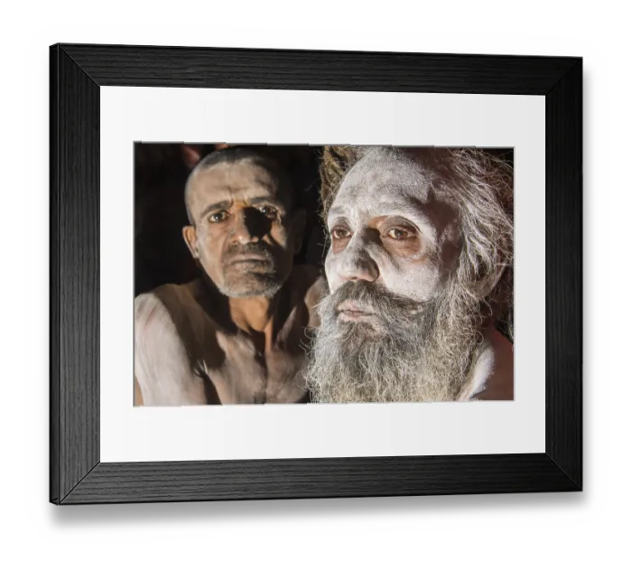 Framed Print : A newly initiated Shiva sadhu from Avahan Akhara