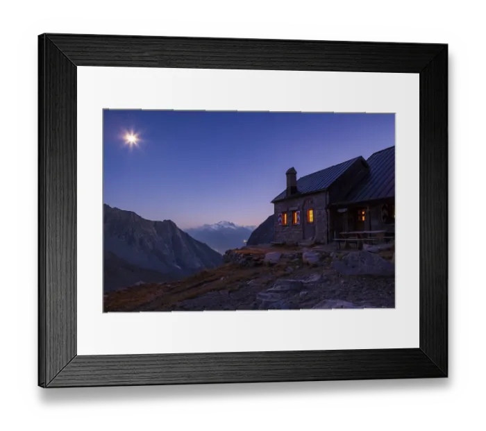 Framed Print : Refuge Baltschiederklause, Baltschiedertal valley Framed Print : Refuge Baltschiederklause, Baltschiedertal valley