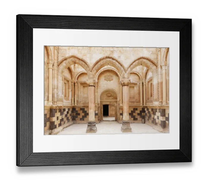 Framed Print : Parlour in the harem, Ishak Pasha Palace