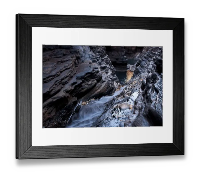 Framed Print : Small waterfall, Hancock Gorge