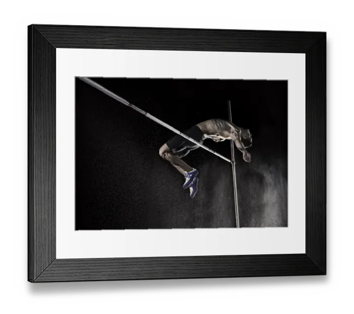 Framed Print : Athlete doing a high jump Framed Print : Athlete doing a high jump