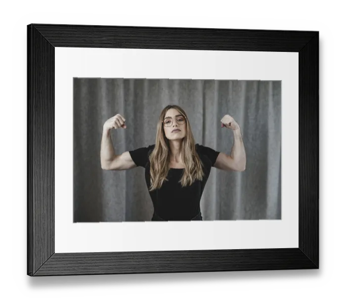Framed Print : Behind every attractive woman is a strong man Framed Print : Behind every attractive woman is a strong man