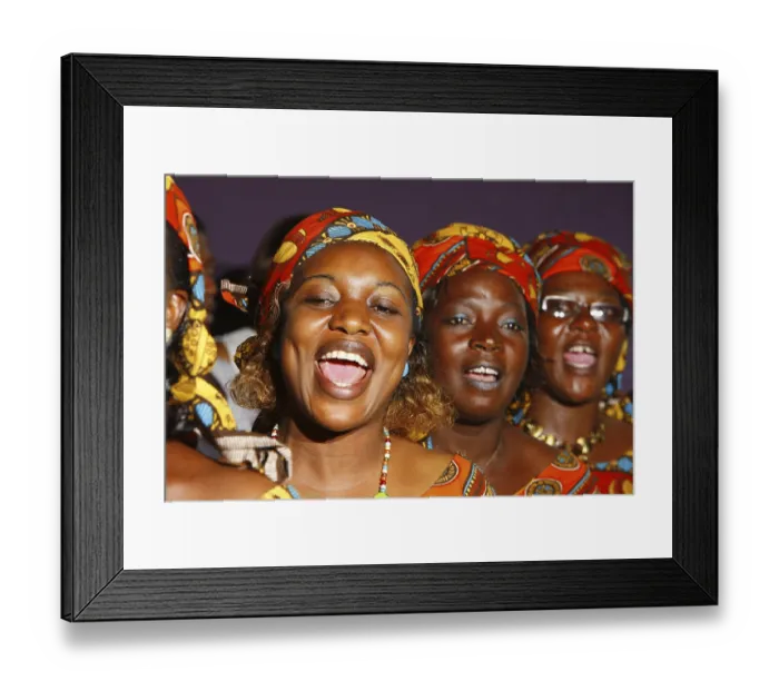 Framed Print : Women singing, church choir, wedding Framed Print : Women singing, church choir, wedding
