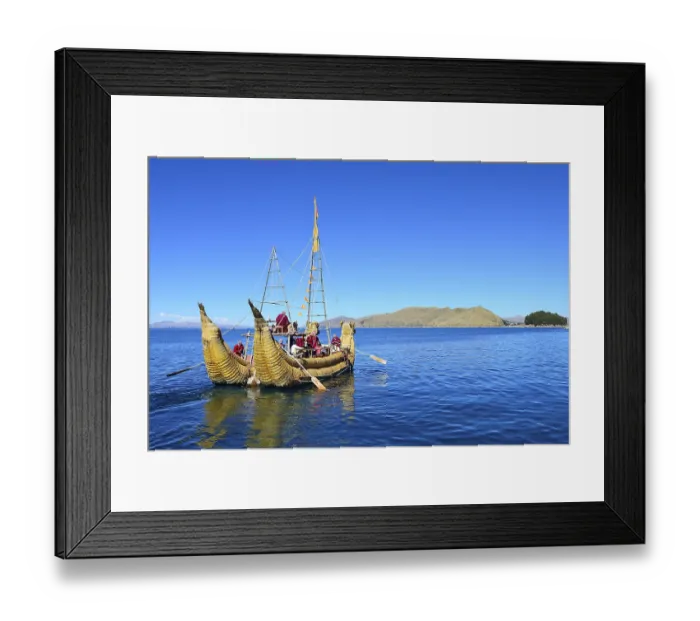 Framed Print : Typical reed boat from Totora, Isla del Sol Framed Print : Typical reed boat from Totora, Isla del Sol