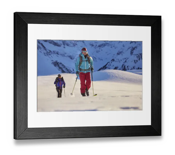 Framed Print : Two ski tourers during ascent, Kuhtai