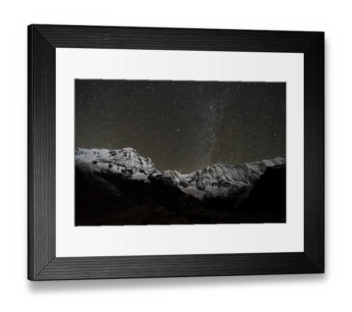 Framed Print : View of the snow covered Annapurna 1 North Face