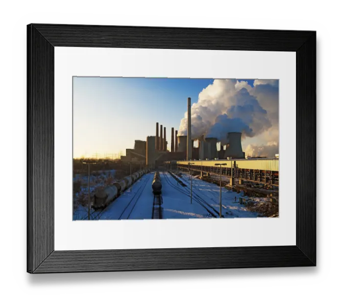Framed Print : Neurath lignite-fired power plant