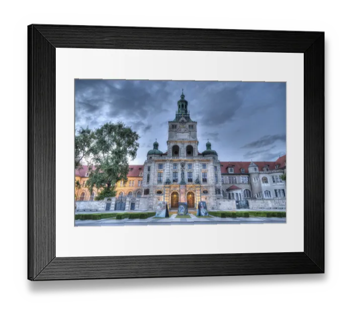 Framed Print : Bavarian National Museum, dusk