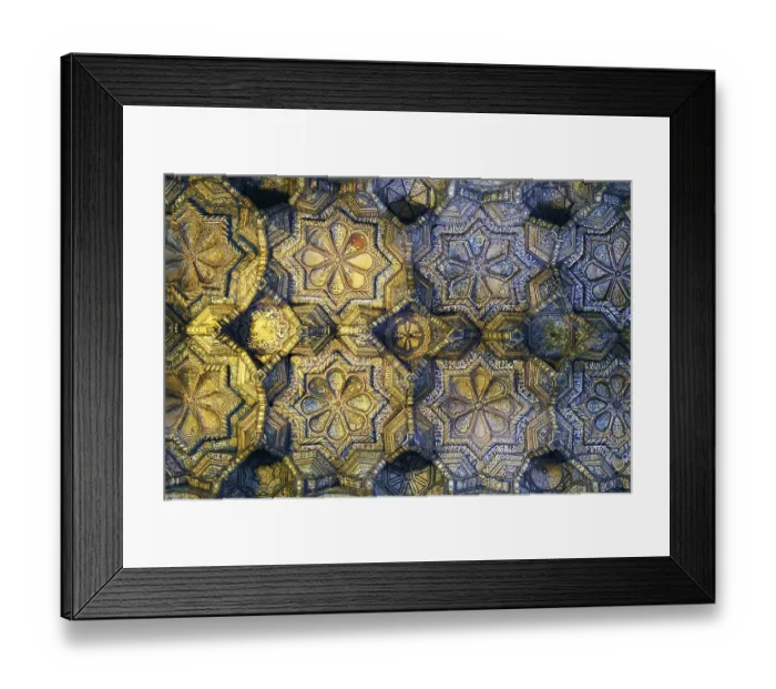 Framed Print : Ceiling in the nave in Arabic carving