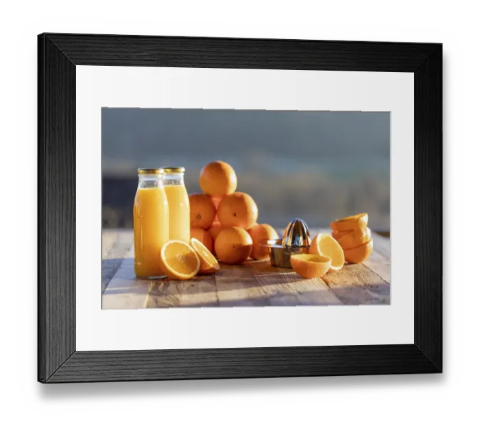 Framed Print : Orange juice, organic, homemade