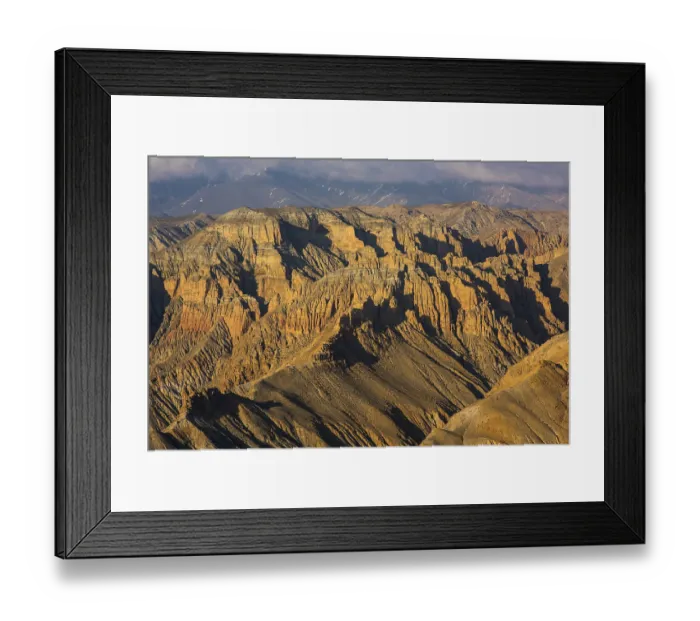 Framed Print : Mountains, rock formations in the evening light