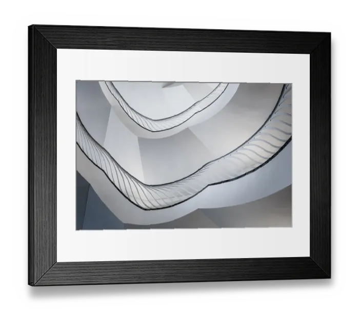 Framed Print : Artfully curved staircase Framed Print : Artfully curved staircase
