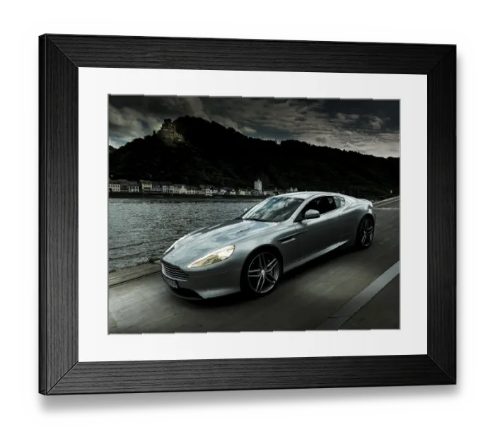 Framed Print : Aston Martin Virage, model 2011, Hesse, Germany