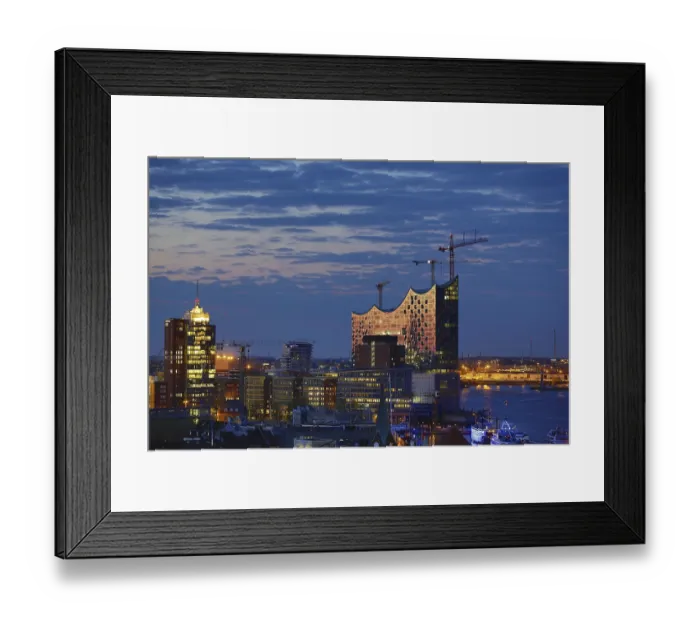 Framed Print : Elbe Philharmonic Hall under construction