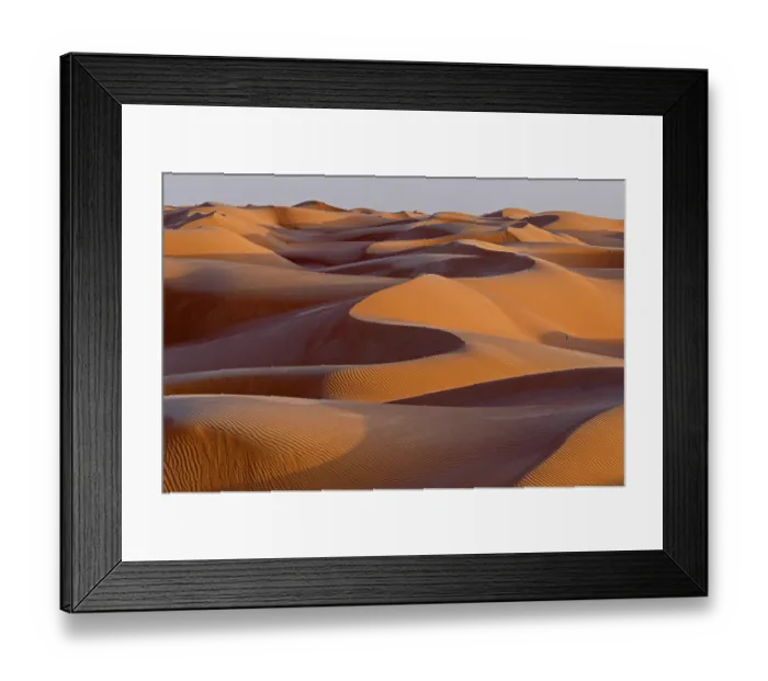 Framed Print : The sand dunes of the Wahiba Sands desert Framed Print : The sand dunes of the Wahiba Sands desert