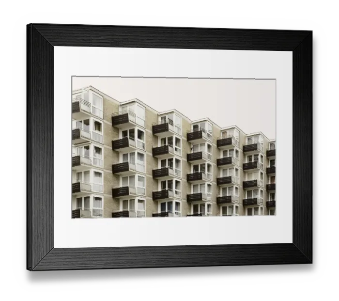 Framed Print : Building with holiday apartments in Travemuende Framed Print : Building with holiday apartments in Travemuende