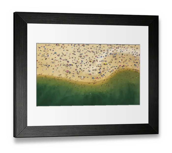 Framed Print : Silbersee II, lake, quarry, bathers lying on towels by the lake Framed Print : Silbersee II, lake, quarry, bathers lying on towels by the lake