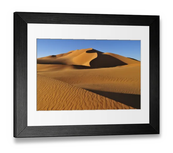 Framed Print : Sand dunes at Erg Mehedjibat, Adrar n'Ahnet Framed Print : Sand dunes at Erg Mehedjibat, Adrar n'Ahnet