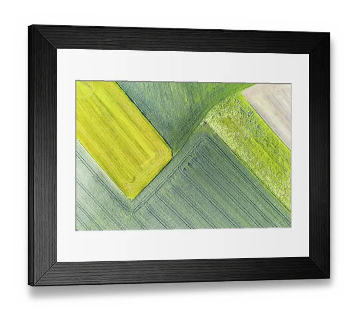 Framed Print : Green fields and meadows, near Huglfing Framed Print : Green fields and meadows, near Huglfing