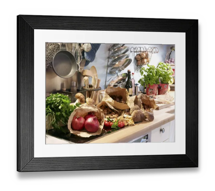 Framed Print : Kitchen still life with pomegranates Framed Print : Kitchen still life with pomegranates
