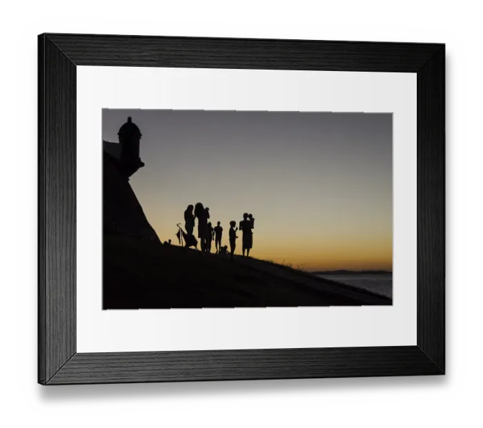 Framed Print : Adults and children at sunset, Farrol da Barra Framed Print : Adults and children at sunset, Farrol da Barra