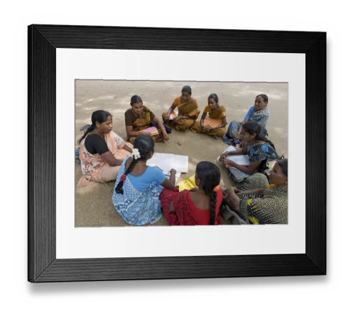 Framed Print : Meeting of a women's self-help group Framed Print : Meeting of a women's self-help group