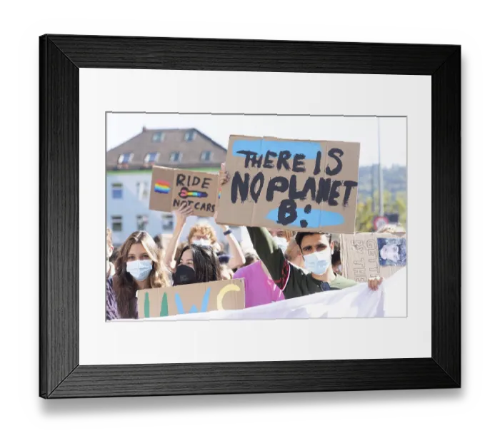 Framed Print : Fridays for future Demonstration against climate change Framed Print : Fridays for future Demonstration against climate change