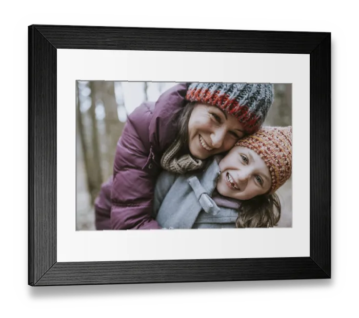 Framed Print : Mother and daughter in the forest