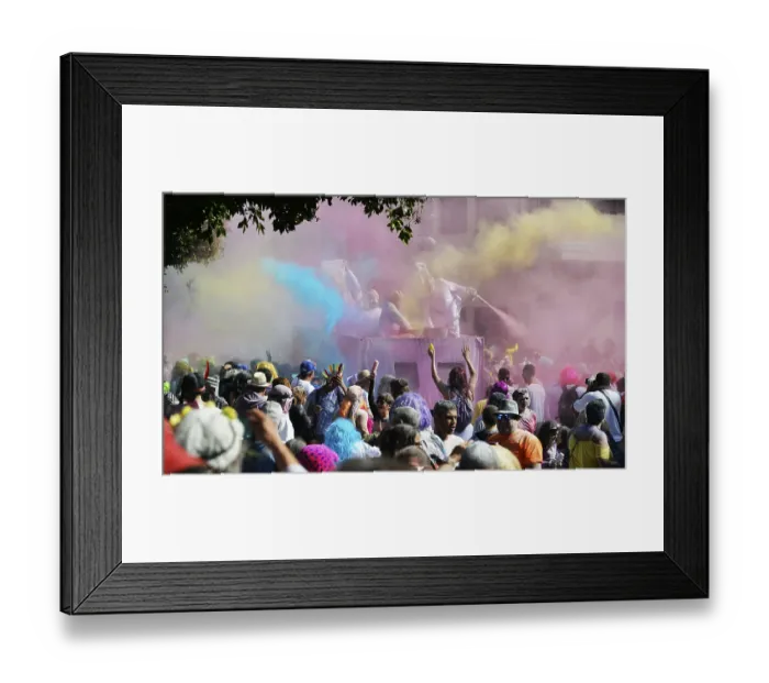 Framed Print : The traditional powder festival is an integral part of the carnival on La Palma