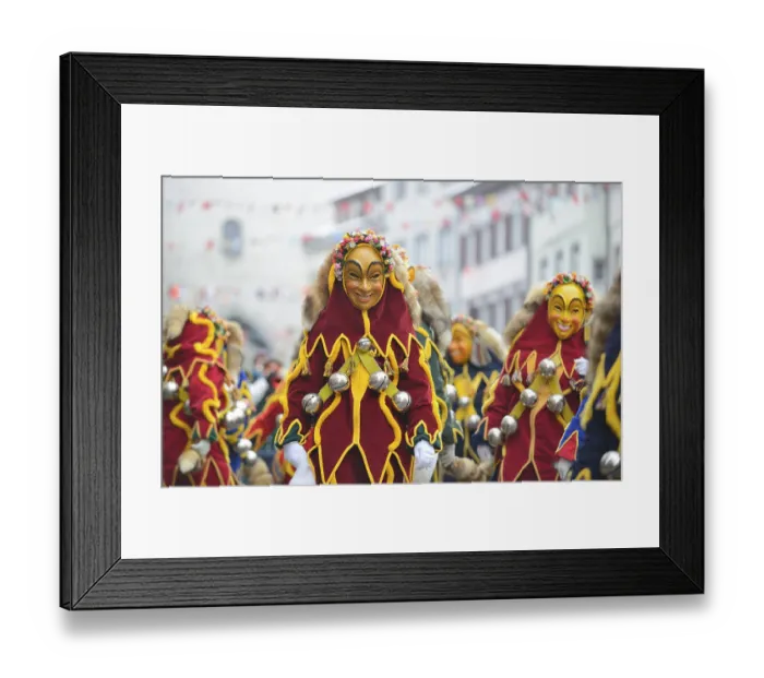 Framed Print : Narrensprung Ravensburg, Hafennarren Friedrichshafen