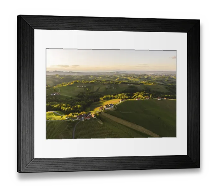 Framed Print : South styria vineyards aerial view Framed Print : South styria vineyards aerial view