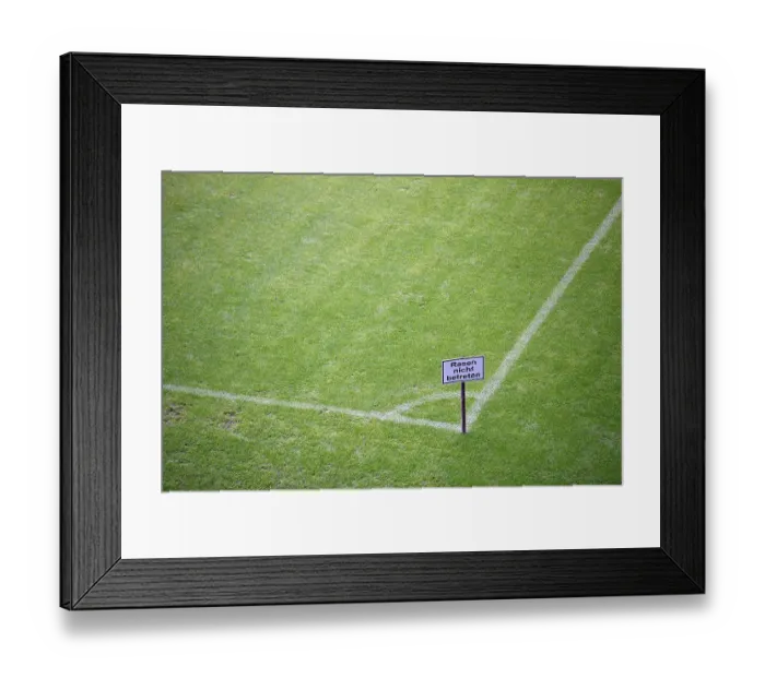 Framed Print : Sign, lettering 'Rasen nicht betreten'