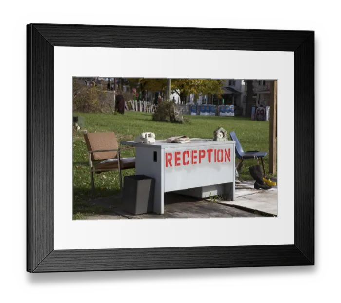Framed Print : Reception desk, artwork at the Heidelberg Project