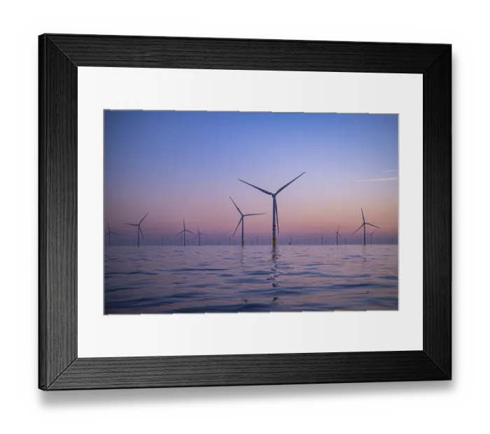 Framed Print : Norther Offshore Wind Farm near Knokke