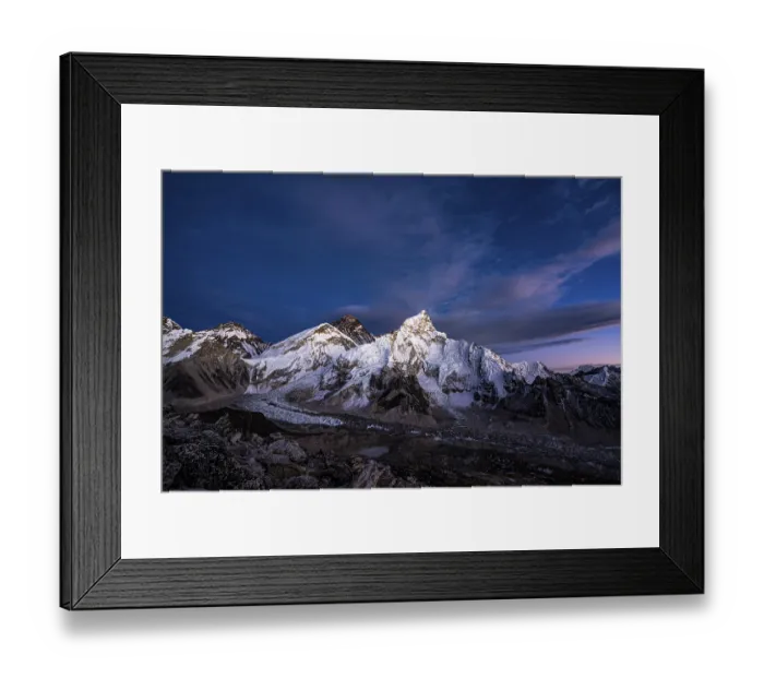 Framed Print : Sunset view from Kala Patthar of Mount Everest