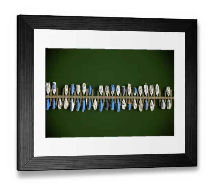 Framed Print : Aerial view, pier for sailboats Framed Print : Aerial view, pier for sailboats