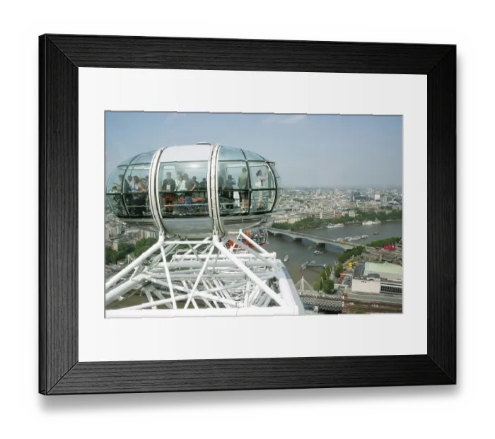 Framed Print : View from the London Eye on London and the River Thames