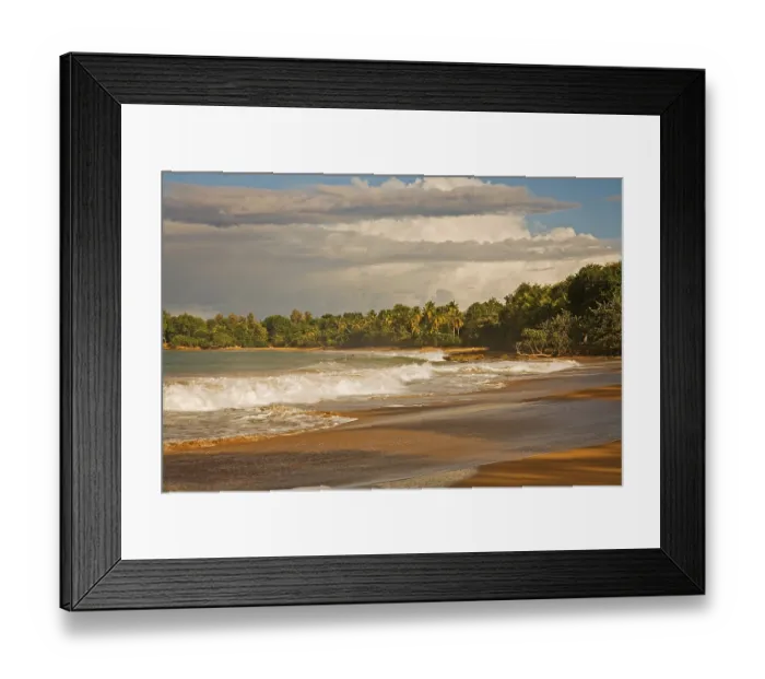Framed Print : Coast at Plage de Cluny, Anse du Vieux Fort