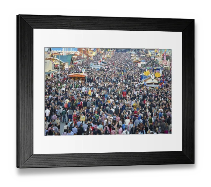 Framed Print : Crowds, Oktoberfest, Munich, Upper Bavaria Framed Print : Crowds, Oktoberfest, Munich, Upper Bavaria