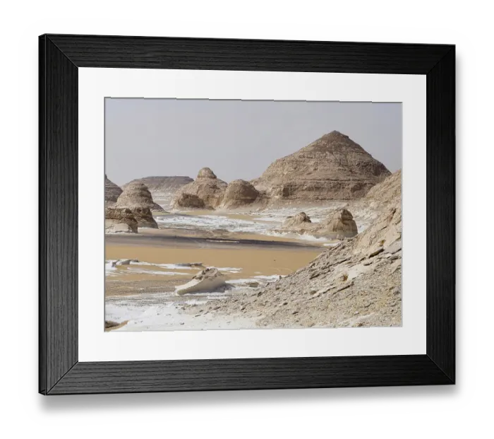 Framed Print : Matar limestone mountains, Northern White Desert