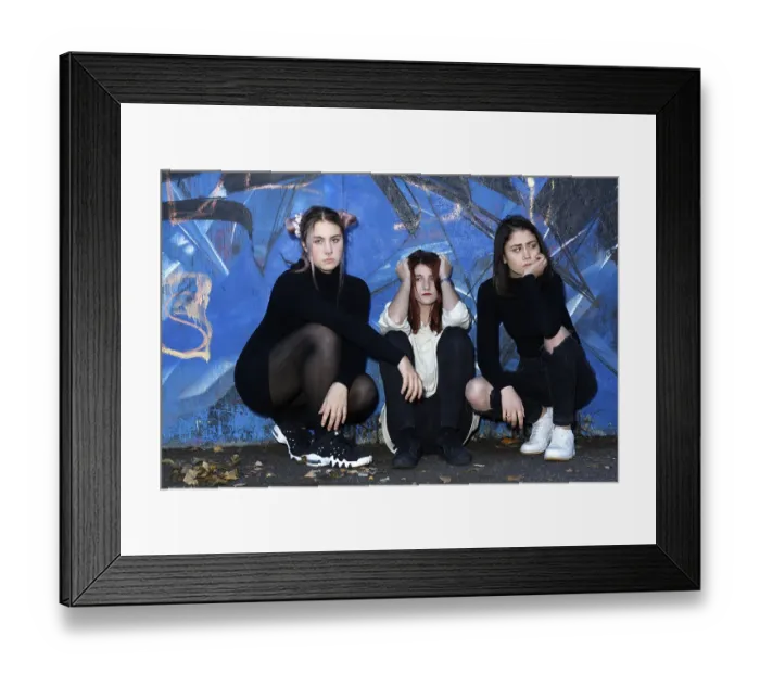 Framed Print : Three girls, teenagers, rebels Framed Print : Three girls, teenagers, rebels