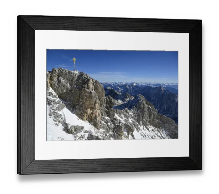 Framed Print : Zugspitze summit cross (2962 m)