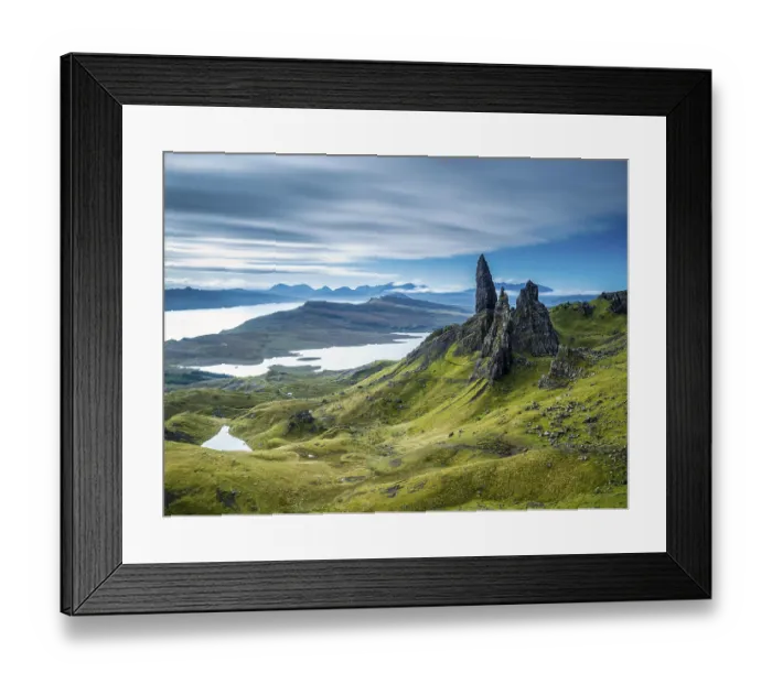 Framed Print : Rock spikes Old Man of Storr, Isle of Skye National Park