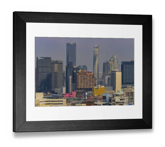 Framed Print : Panorama of Golden Mount, Bangkok skyline